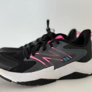 New Balance Girls Black and Pink Athletic Sneakers